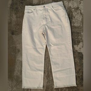 LOFT Cream High Rise Jeans